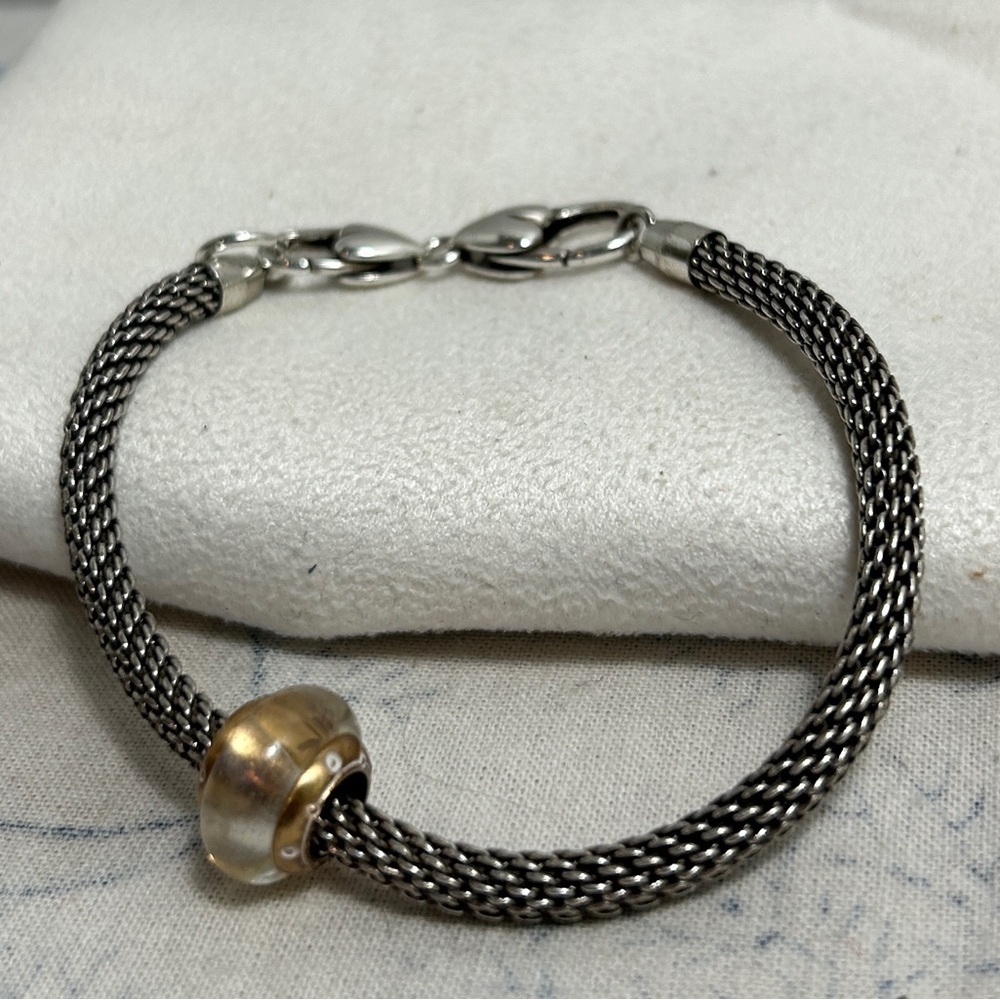 Brighton Beverly Glam Charm Bracelet with Gold Plated Spacer Bead Silver Plated - Picture 3 of 8